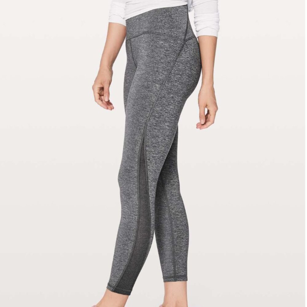Lululemon Train Times 7/8 Pant *25" Heathered Black sz 6